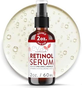 Eva Naturals Retinol Serum 2.5% For Face Anti Aging Serum with Hyaluronic Acid - Minimizes Fine Lines & Wrinkles, Improves Sun Damaged Skin and Fades Dark Spots - Vitamin A Serum (Double Size 2 oz)