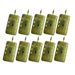 BZS Block End Big Maggot Feeders Bait Trap Cage Inline Method Feeders for Coarse Carp Fishing Accessories for Big River - Pack of 10, 20g