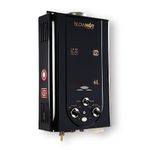 BLOWHOT Wall Gas Geyser 6 Litres | Auto Cut-Off | Lpg Gas Water Heater Geyser| Low Gas Consumption | 1 Year General Warranty And 2 Years Warranty On Heat Exchanger (Isi Marked) (Black)- 6 Litres