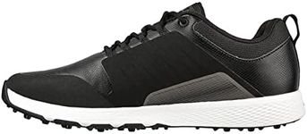 Skechers Mens Elite 4 Waterproof Golf Shoe, Black/White Victory, 9 US