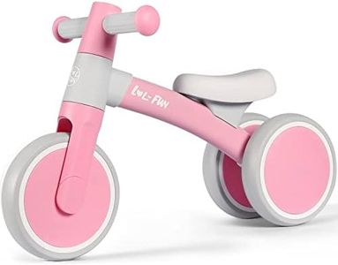 LOL-FUN Baby Balance Bike 1 Year Old Toy, Gifts for One Year Old Girl and Boys, Baby Toys 12-18 Months Birthday Gifts Pink