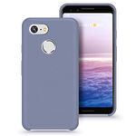 abitku Google Pixel 3 Case, Google Pixel 3 Slim Case, Silicone Gel Rubber Case Soft Microfiber Cloth Lining Cushion Compatible for Google Pixel 3 (Lavender Gray