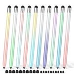 Stylus Pens for Touch Screens, 10Pcs Stylus Pen for iPad, iPad Pencil with High Precision Double Rubber Tips, Compatible with iPad/Tablet/Android and Other Capacitive Touch Screen