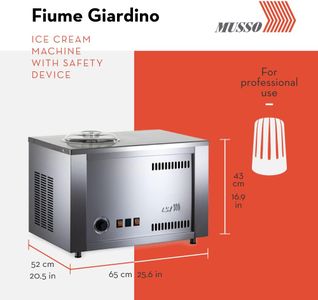 Musso Fiume Professional Ice Cream Maker – Stainless Steel Machine