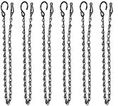 Shakya S-Hooked Type Bird Feeder Black Metal Chain for Garden Balcony (Pack of 5) - 13in Supports Upto 4 kg