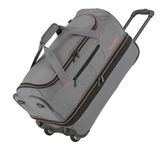 Travelite Basics Trolley Reisetasche auf Rollen 55cm, erweiterbar auf 64 Liter Volumen, in DREI Farben Travel Tote 55 Centimeters 51 Grey (Grau/Grün)