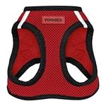 Voyager Step-In Air Dog Harness-All Weather Mesh Step in Vest Harness for Small and Medium Dogs by Best Pet Supplies-Red Base, M