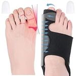 Hilph Bunion Corrector for Women & Men 2pcs, Non-Slip Bunion Toe Separator, Adjustable Day & Night Bunion Correction Big Toe Straighteners & Separators Orthopedic for Hallux Valgus Pain Relief