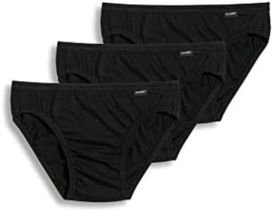 Jockey Men's Underwear Elance Bikini - 3 Pack, Black, M