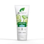 Dr Organic Aloe Vera Gel with Cucumber, Soothing, All Skin Types, Natural, Vegan, Cruelty-Free, Paraben & SLS-Free, Recycled & Recyclable, Organic, 200ml, Packaging may vary