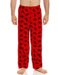 Leveret Men's Fleece Sleep Pants Moose Small