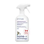 ATTITUDE Kitchen Disinfectant Cleaner, Kills 99.99% of Germs & Viruses, Plant-Based & Vegan, Made in Canada, Lavender & Thyme Scent, 800 mL