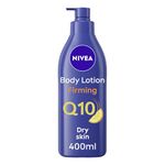 NIVEA Q10 Firming Rich Body Lotion + Vitamin C (400ml), Firming Cream with Collagen Booster Complex, 72H Moisturiser, Body Lotion for Dry Skin