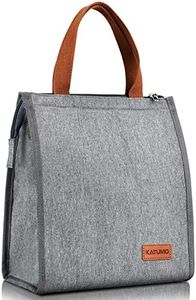 KATUMO Lunch Bag Insulated Lunch Bag Reusable Tote Bag Lunch Box for Women Men, Thermal Cooler Bag Ideal for Work School Office Travel (Gray)