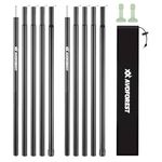 Tent Poles for Tarp, AVOFOREST Tent Pole Adjustable Camping Accessories 76in Heavy Duty Poles Thicker with a Diameter of 0.65in for Backpacking Hiking Awning(76in-2PCS)