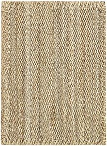 HAMID - Granada Jute Rug, 100% Natural Jute Fibre, Hand Woven, Soft Rug and High Strength Rug for Living Room, Dining Room, Bedroom, Hallway Rug - Natural (70 x 50 cm)