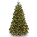 National Tree Company Includes Pre-Strung White Lights and Stand, Jersey Fraser Fir Medium ft, PVC, Green, 7.5-FEET