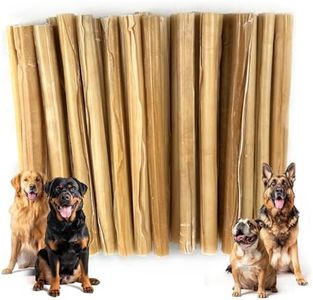 Premium Feeders Long Lasting 10” Rawhide Pressed Rolls for Dogs – 25 Pressed Bones – Natural Treats for Large Dogs – Durable Dog Chew – Digestible Treat for Dental Health & Fresh Breath