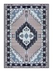 BalajeesUSA Outdoor Patio Rugs clearance 6'x9' (183 cm x 274 cm) Navy Blue, Grey, White 20140