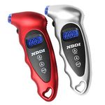 Digital Tire Pressure Gauge 150 PSI 4 Settings Stocking Stuffers for Car Truck Bicycle Backlit Non-Slip Grip, Easy and Accurate Reading(2 Pcs)