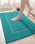 DEXI Bathroom Rug Mat, Ultra Absorbent Soft Bath Rug, Washable Non-Slip Bath Mat for Bathroom Floor, Tub, Shower Room, 32"x20", Teal