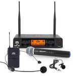 Nady DW-22 Dual Digital Wireless Handheld, Lapel & Headset Microphone System –Ultra-Low Latency with QPSK Modulation - XLR and ¼” outputs - Fixed Frequency