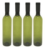 Plastic Wine Bottles & Screw Caps, 750ml - Pack of 4