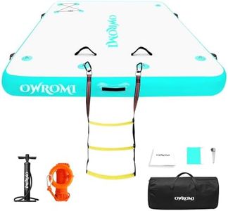 OWROMI Inflatable Floating Dock, Swim Deck with Non-Slip Surface, Swimming Water Platform, Inflatable Lake Float for Adults, Floating Island Dock Raft for Pool & Beach, Lake, River Fun