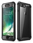 iPhone 8 Plus case, iPhone 7 Plus case, i-Blason [Ares] Full-Body Rugged Clear Bumper Case with Built-in Screen Protector for Apple iPhone 8 Plus/Apple iPhone 7 Plus (Black)