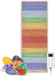 HealthyLine Rainbow Infrared Heating Pad - Full Body Heating Pad - Heat Therapy with Natural Chakra Stones and Healing Crystals - Anxiety Relief, Reiki, Chakra Healing - Meditation Mat 74" x 28"