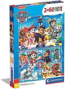 Clementoni 21617 Paw Patrol Puzzle for Children-2x60 Pieces, Ages 5 Years Plus, Multi Coloured