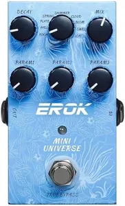 EROK Mini Universe Reverb Pedal 9 Reverb Effects Room/Shimmer/Lofi/Spring Reveb Effect Pedals Electric Guitar Pedal