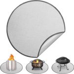 36" Diameter Round Fireproof Mat for Outdoor Patio and Deck Fire Pit - Heat Shield Fire Pit Mat for Grass, Ground, and Wood Floor with Fire Retardant Material - Protect Wood Decking and Porch