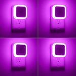 Sujeet Night Light, Night Lights Plug into Wall 4-Pack, Pink Night Light Plug in Night Light, Dusk to Dawn Night Lamp Led Night Light for Kids Bedroom, Bathroom, Hallway