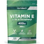 Vitamin E Capsules 400iu | 120 Count | High Strength Vitamin E as DL-a-Tocopheryl Acetate | Protection of Cells from Oxidative Stress | by Horbaach