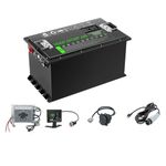 WSDAV Golf Cart Lithium Battery 38.4V 51.2V 72V 105Ah Lithium Battery Pack with 20A Charger/Display And APP Compatible Golf Cart Maximum Power 7500W,38.4V 105AH