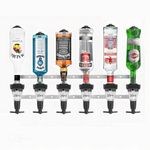 Professional 2/4/6 Bottle Optics for Home Bar UK Made - Bar Butler Shot Measure Bracket Alcohol Spirits Wine Upside Down Drink Dispenser Home bar Garage Man cave (25ml, 6 Bottle Traditional)