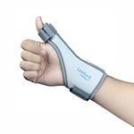 LEEFORD Polyurethane Thumb Splint Support For Right/Left Hands, Carpal Tunnel & Trigger Thumb Support For Pain Relief With Wrist Wrap|Thumb Brace, Allows Hand Movements Grey