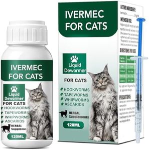 Cat Dewormer Liquid,Dewormer for Cats Broad Spectrum for Tapeworms, Roundworms & Hookworms, Promotes Digestive Comfort & Daily Balance
