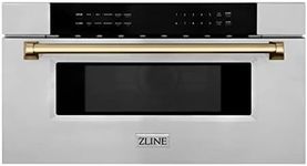 ZLINE Autograph Edition 30" 1.2 cu. ft. Built-In Microwave Drawer in Stainless Steel with Champagne Bronze Accents