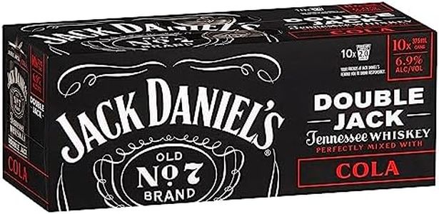 Jack Daniel's Double Jack Whiskey & Cola, 6.9%, 10 x 375ml Cans (10 pack)