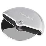 Love-KANKEI Pizza Cutter Wheel, Pizza Slicer Stainless Steel Comfortable Palm Grip 4 inch (10 cm)