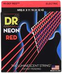 DR Strings NRE9 Hi-Def Neon Red Ele