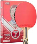 DHS 7002 Professional Ping Pong Paddles Carbon Fiber Table Tennis Rackets with 5 Wood 2 Aryslate Carbon Blade