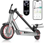 Aimittie Electric Scooter for Adults, 8.5" Tires, Powerful 350W Motor, Max 35KM Long Range, Top Speed 25Km/h, Lightweight and Foldable Scooter, Dual Lighting System and Drum Brake, Smart APP Control