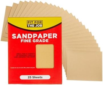 Fit for the Job 25 fogli grandi formato A4 Carta vetrata di qualità fine per levigare legno, mobili, metallo, intonaco per bricolage, decorazioni e altro ancora, 11 x 9 pollici (230 x 280 mm)