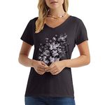 Hanes Women's GT9337 T-Shirt, Black, Large