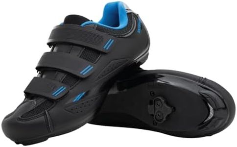 Tommaso Pista-100 SPD Spin Shoes for Women Indoor Cycling, Ready-to-Ride Cycling Shoes for Women with Pre-Installed SPD Cleats, Works with Most Spin Class & Indoor Bikes—Blue—Size 11US—43EU