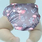 POLKA TOTS Reusable & Washable Swim Diaper, Leak proof & Adjustable kids Swimsuit and Swimming Costume for Toddlers infant Baby boys and girls (Flamingo, 2-12 Months)