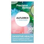 Alflorex + Calcium - Daily Gut Health Probiotics Supplement with Unique Bifidobacterium Longum Bacteria Strain 35624 + Calcium - Bacterial Cultures - 30 Capsules